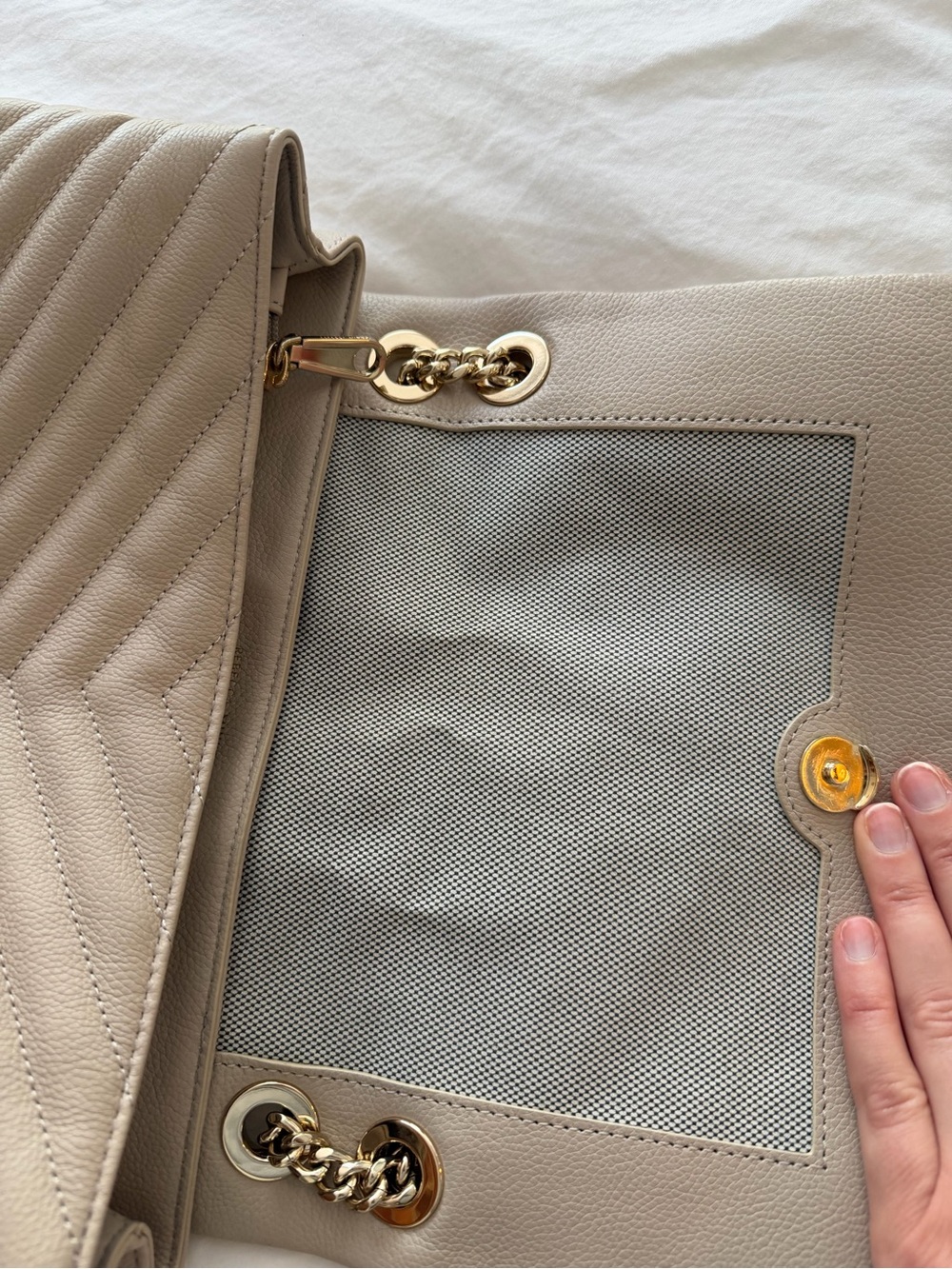 Rebecca Minkoff Cream Quilted Shoulder Bag - Picture 6 of 6